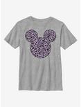 Disney Mickey Mouse Animal Print Fill Youth T-Shirt, ATH HTR, hi-res