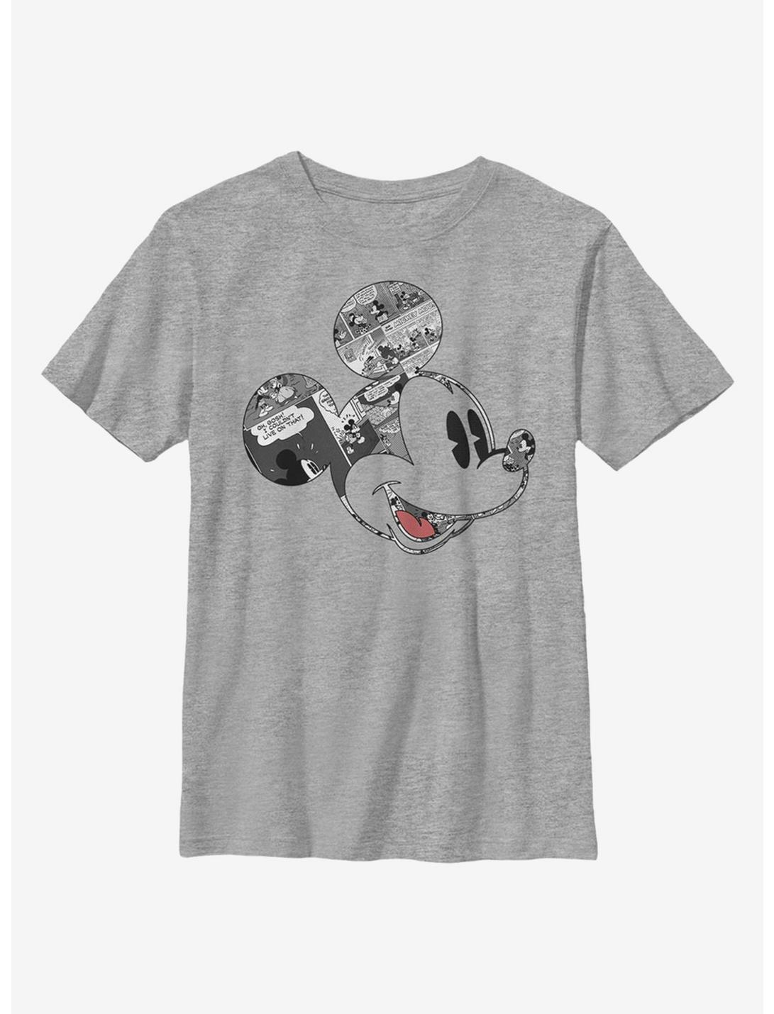 Disney Mickey Mouse Comic Mouse Youth T-Shirt, ATH HTR, hi-res