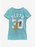 Disney Pluto Collegiate Youth Girls T-Shirt, TAHI BLUE, hi-res