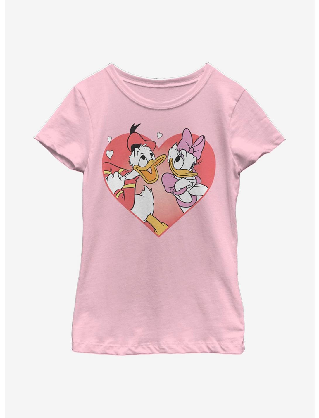 Disney Donald Duck And Daisy Love Youth Girls T-Shirt, PINK, hi-res