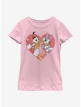 Disney Donald Duck And Daisy Love Youth Girls T-Shirt, PINK, hi-res