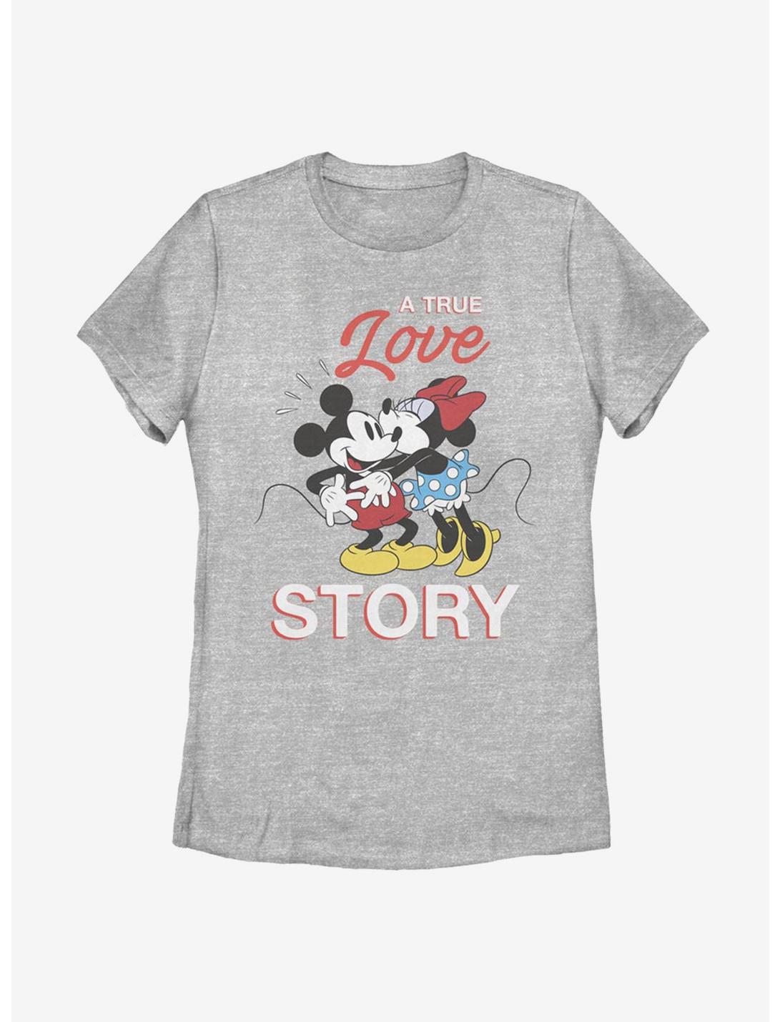 Disney Mickey Mouse True Love Story Womens T-Shirt, ATH HTR, hi-res