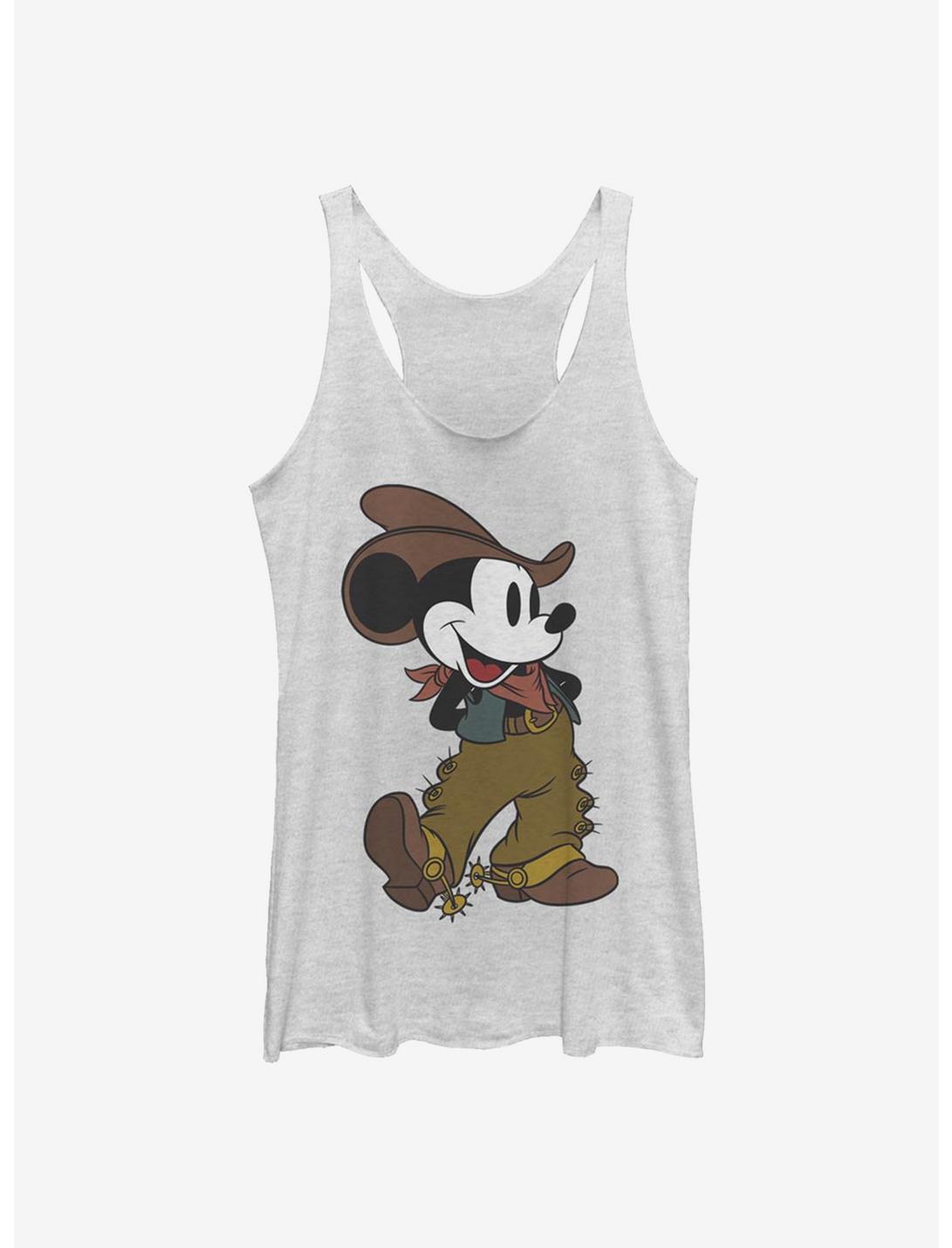 Disney Mickey Mouse Cowboy Mickey Womens Tank Top, WHITE HTR, hi-res