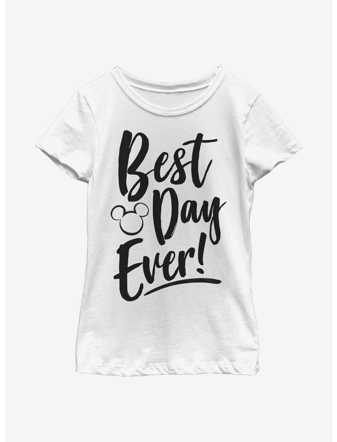 Disney Mickey Mouse Best Day Youth Girls T-Shirt, WHITE, hi-res