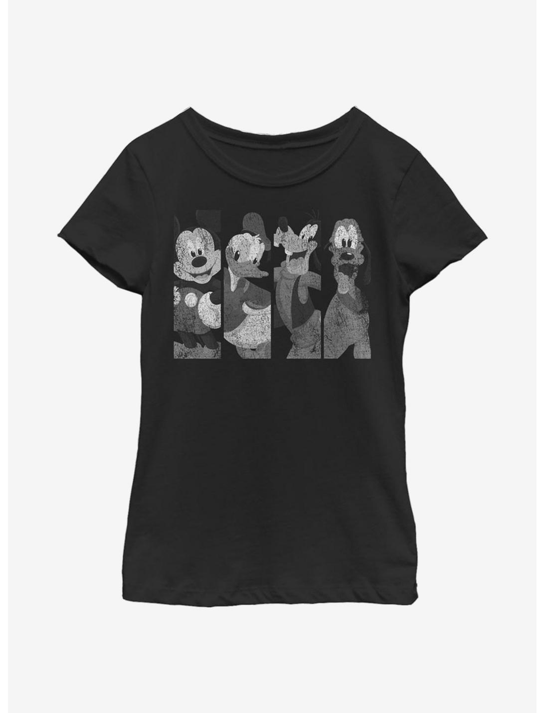 Disney Mickey Mouse Fab Four Youth Girls T-Shirt, BLACK, hi-res