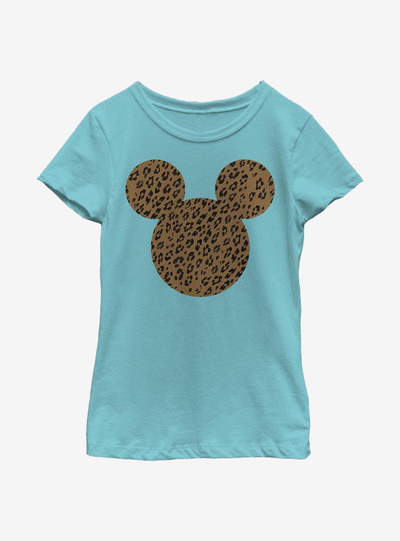 Disney Mickey Mouse Cheetah Mouse Youth Girls T-Shirt, TAHI BLUE, hi-res