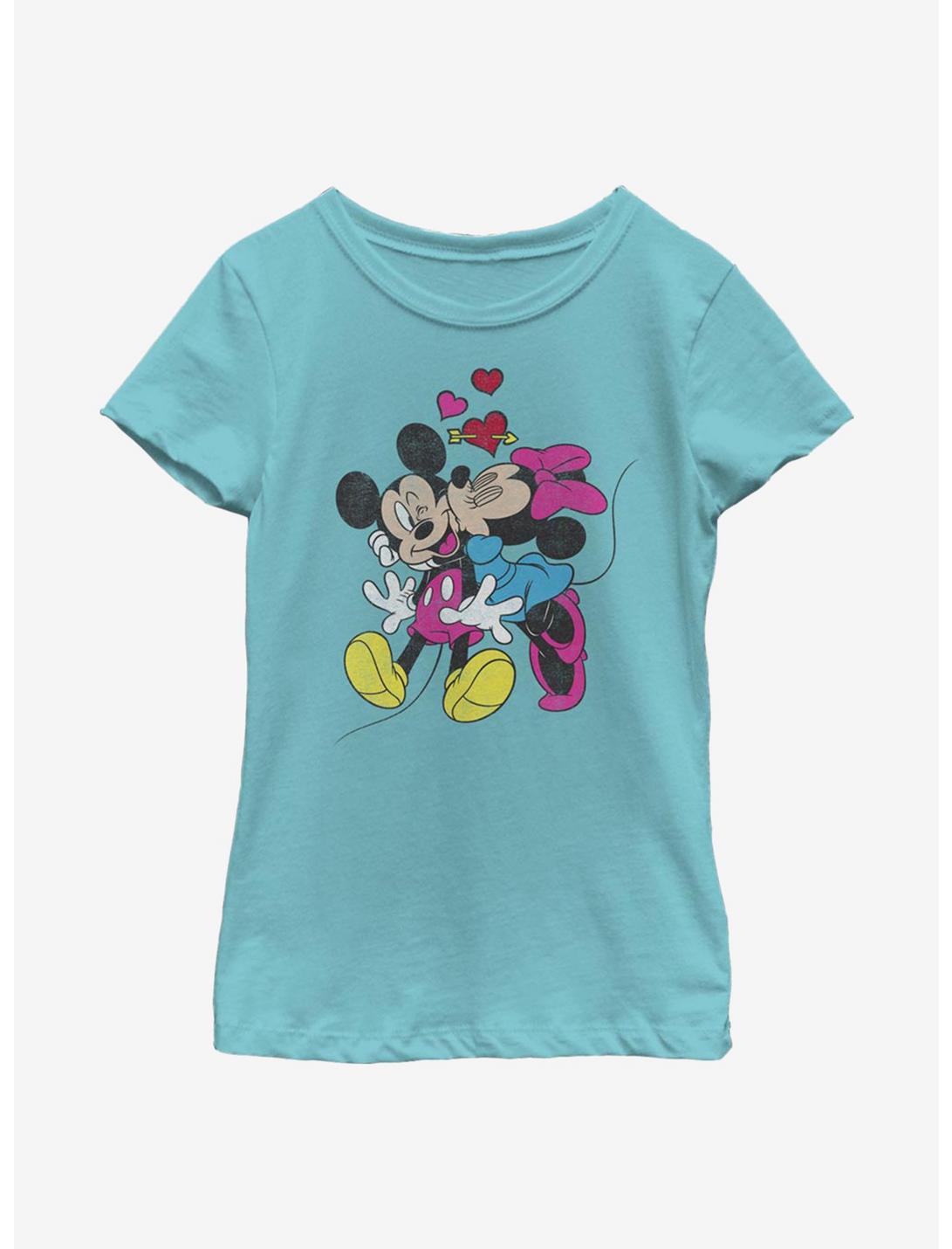 Disney Mickey Mouse Minnie Love Youth Girls T-Shirt, TAHI BLUE, hi-res