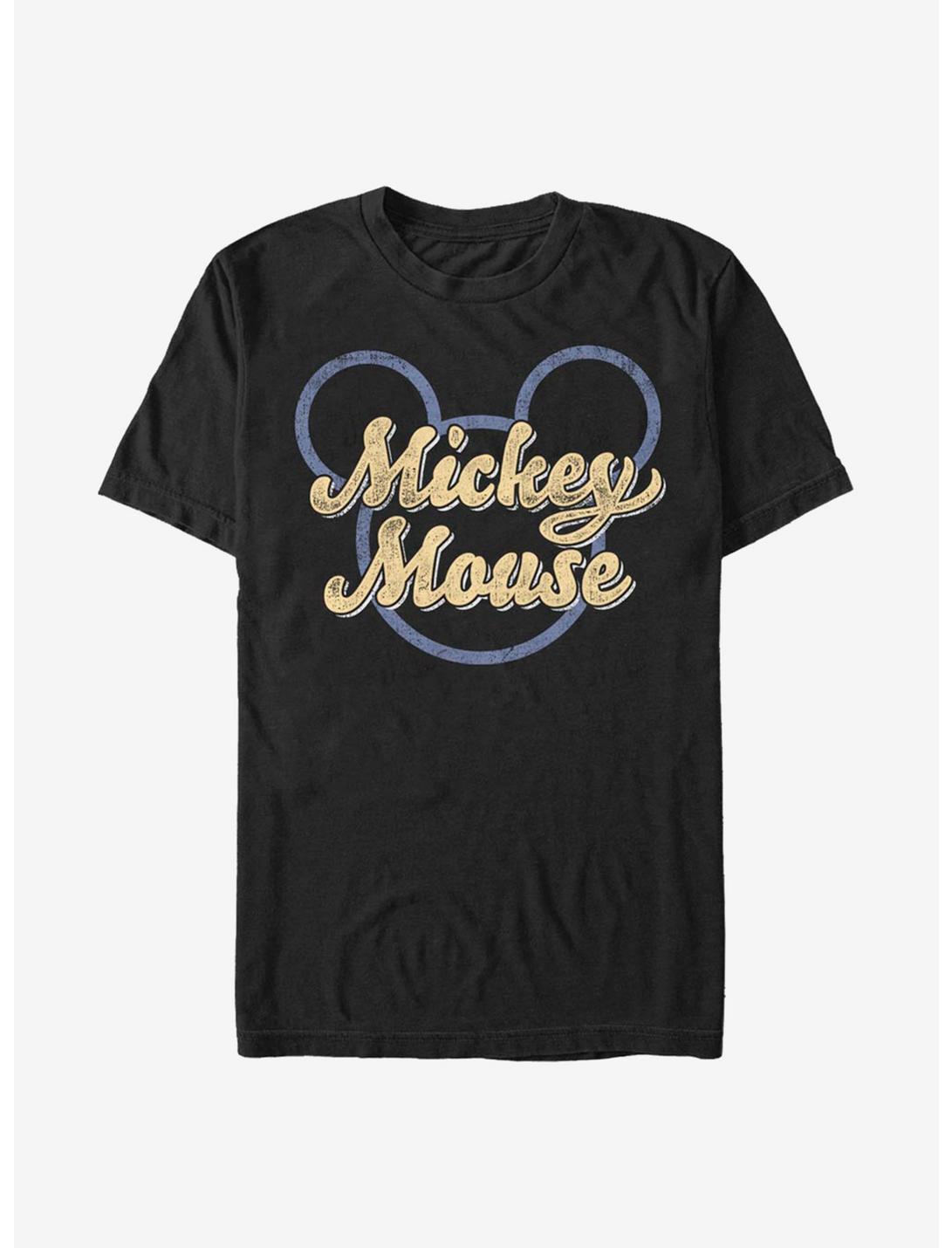 Disney Mickey Mouse Script T-Shirt, BLACK, hi-res