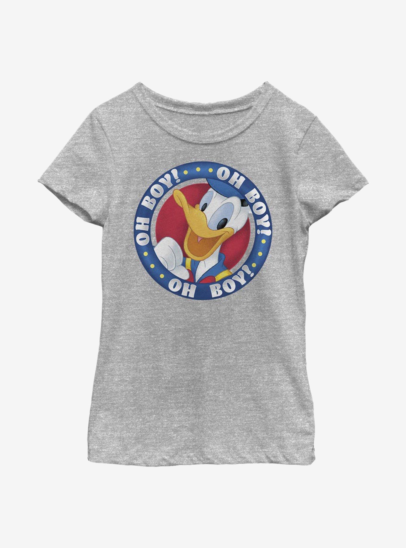 Disney Donald Duck Oh Boy Donald Youth Girls T-Shirt, ATH HTR, hi-res