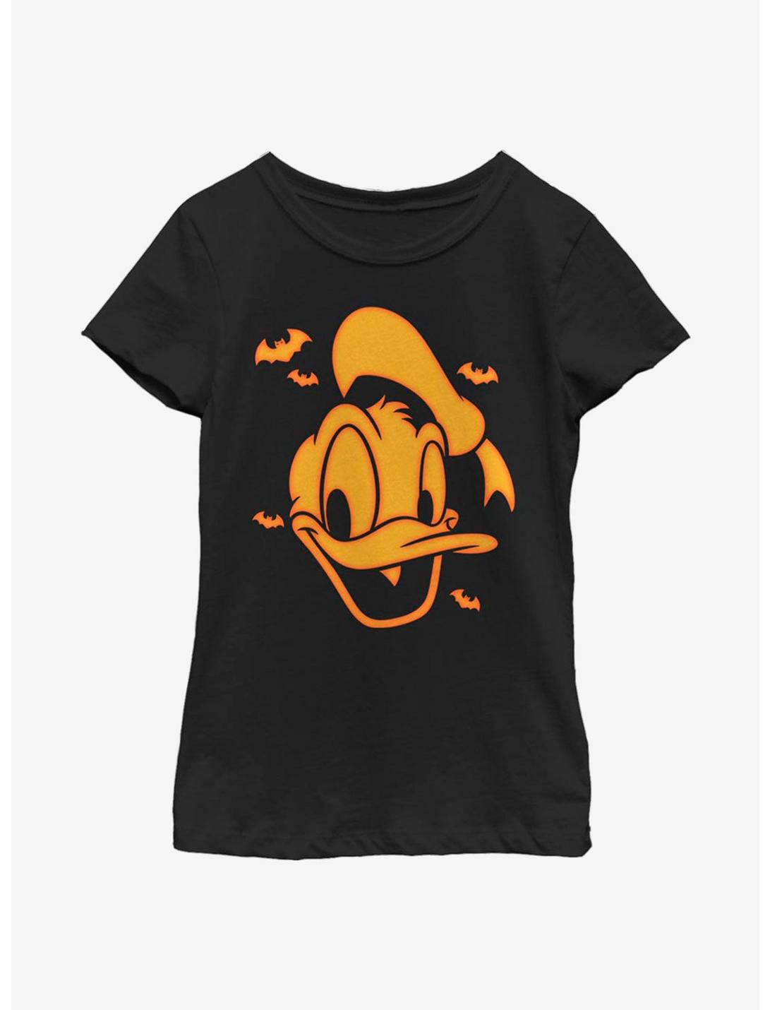 Disney Donald Duck Orange Donald Youth Girls T-Shirt, BLACK, hi-res
