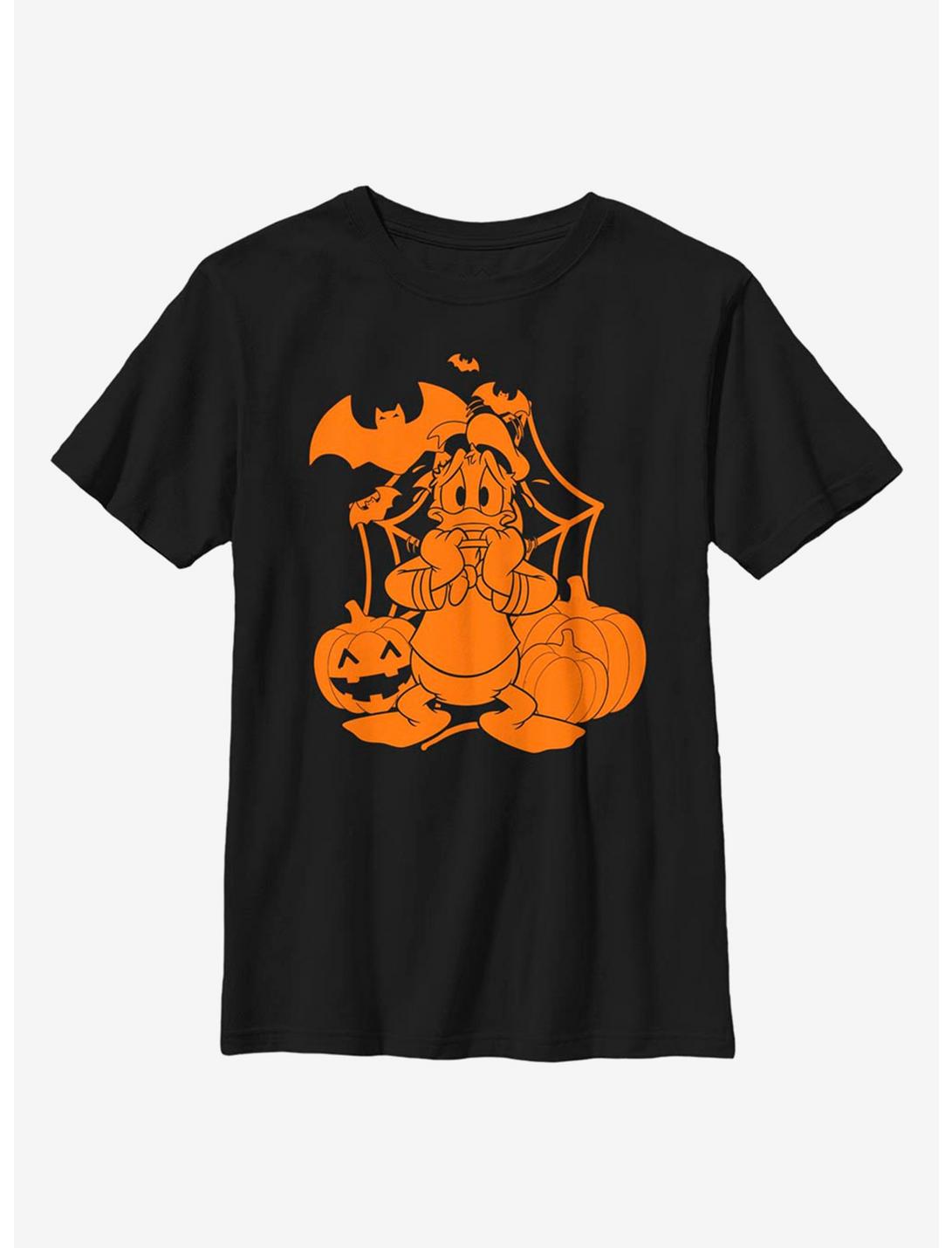 Disney Donald Duck Web Scare Youth T-Shirt, BLACK, hi-res