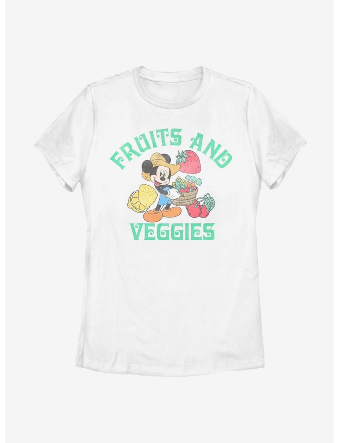 Disney Mickey Mouse Fruits And Veggies Womens T-Shirt, WHITE, hi-res