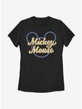 Disney Mickey Mouse Script Womens T-Shirt, BLACK, hi-res
