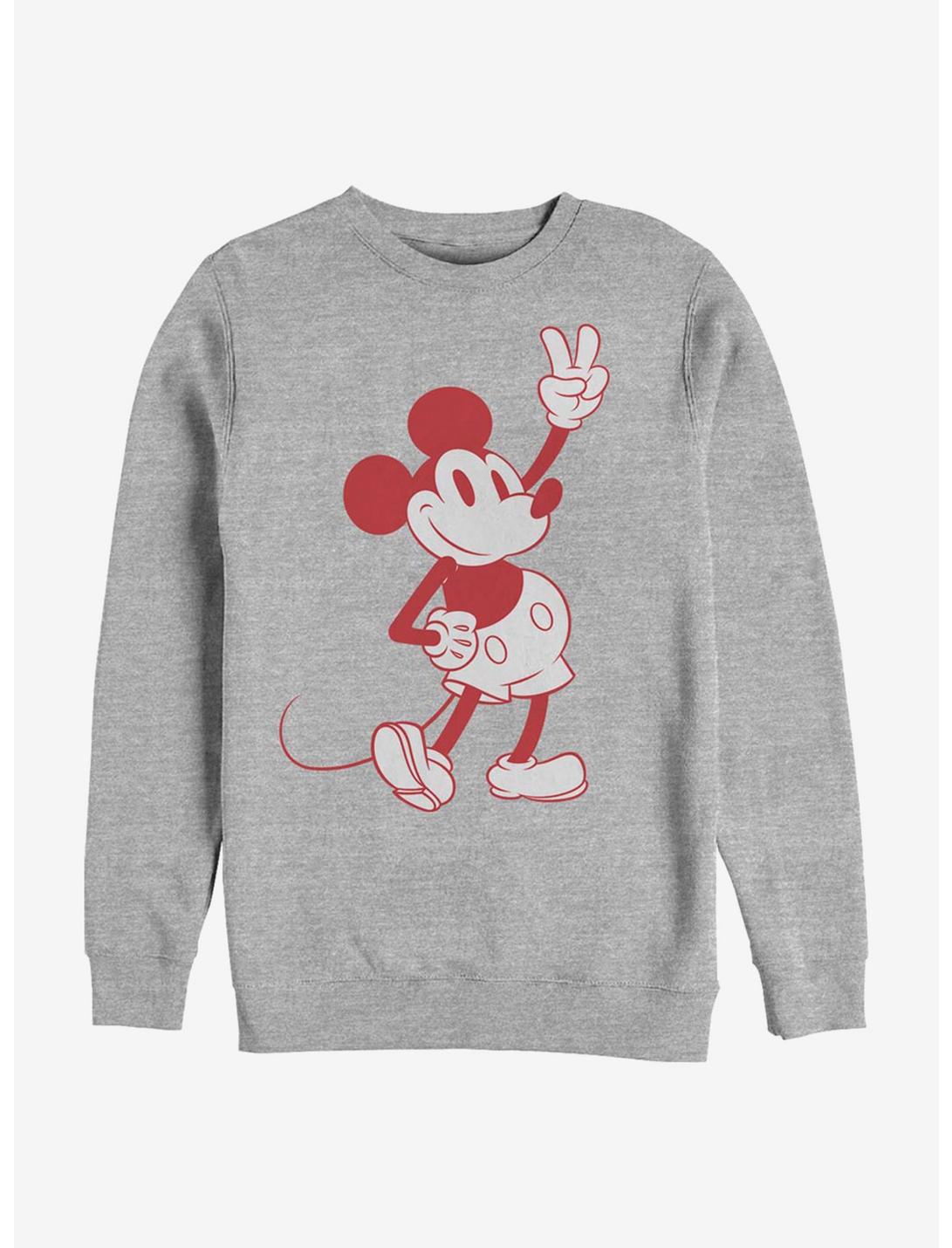 Disney Mickey Mouse Simple Mickey Outline Sweatshirt, ATH HTR, hi-res