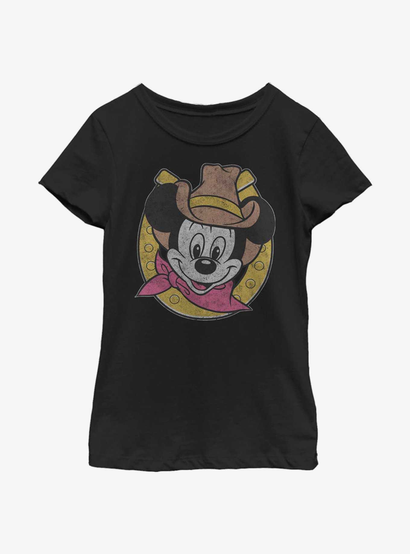 Disney Mickey Mouse Cowboy Mickey Youth Girls T-Shirt, , hi-res