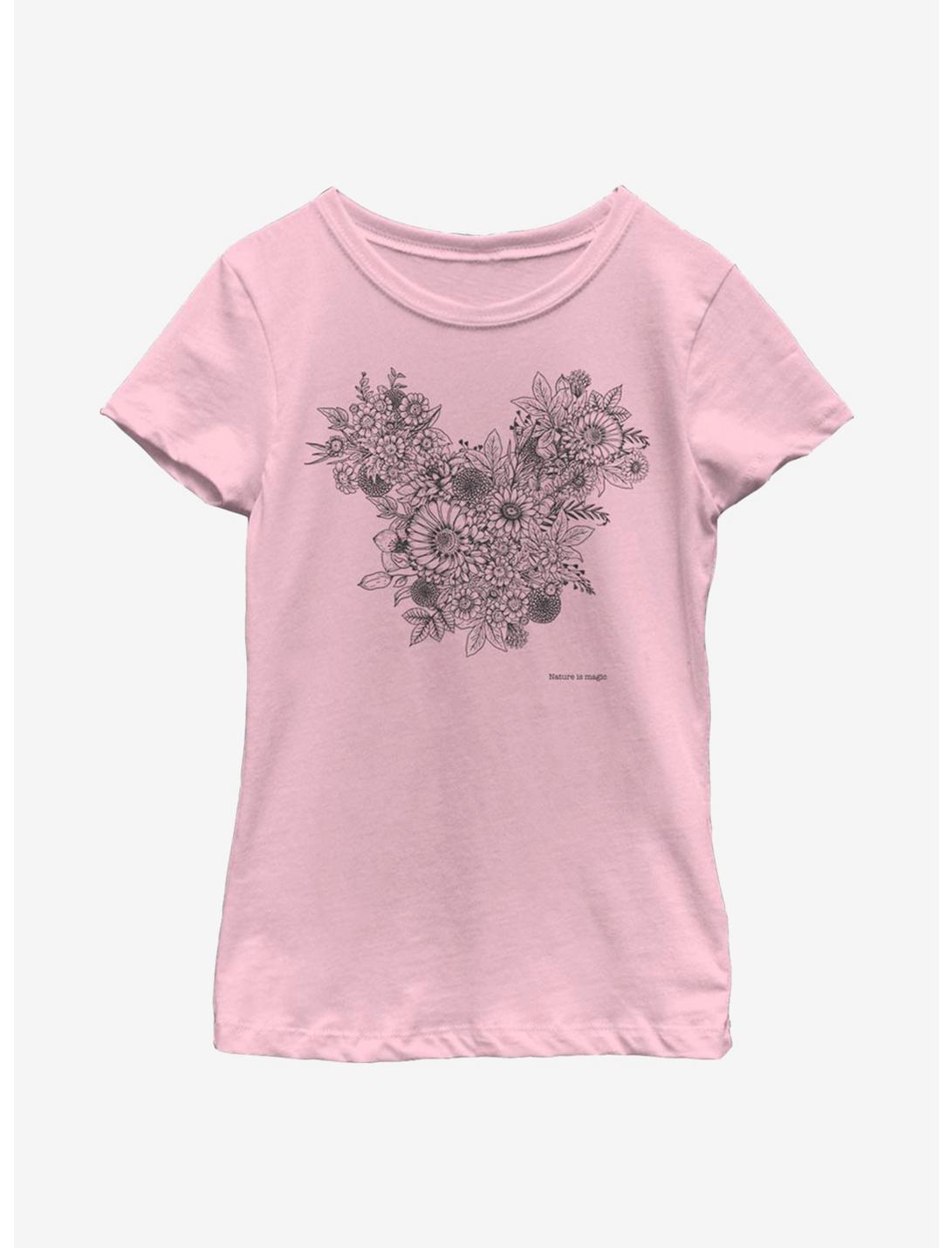 Disney Mickey Mouse Foliage Youth Girls T-Shirt, PINK, hi-res