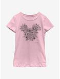 Disney Mickey Mouse Foliage Youth Girls T-Shirt, PINK, hi-res