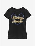 Disney Mickey Mouse Script Youth Girls T-Shirt, BLACK, hi-res