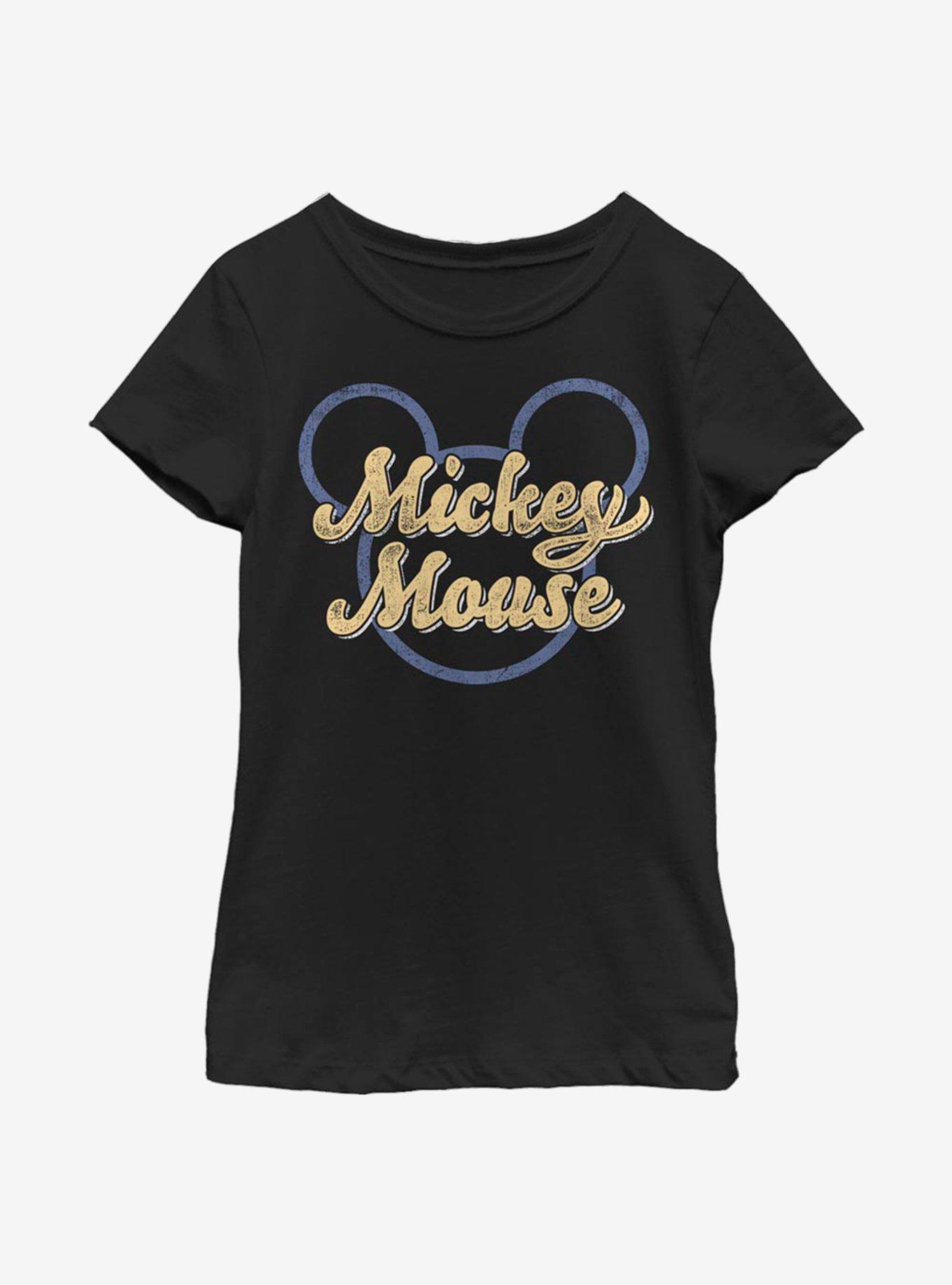 Disney Mickey Mouse Script Youth Girls T-Shirt, , hi-res