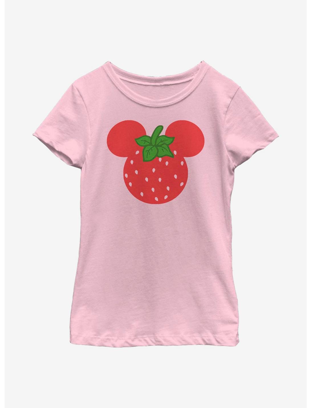 Disney Mickey Mouse Strawberry Ears Youth Girls T-Shirt, PINK, hi-res