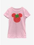Disney Mickey Mouse Strawberry Ears Youth Girls T-Shirt, PINK, hi-res