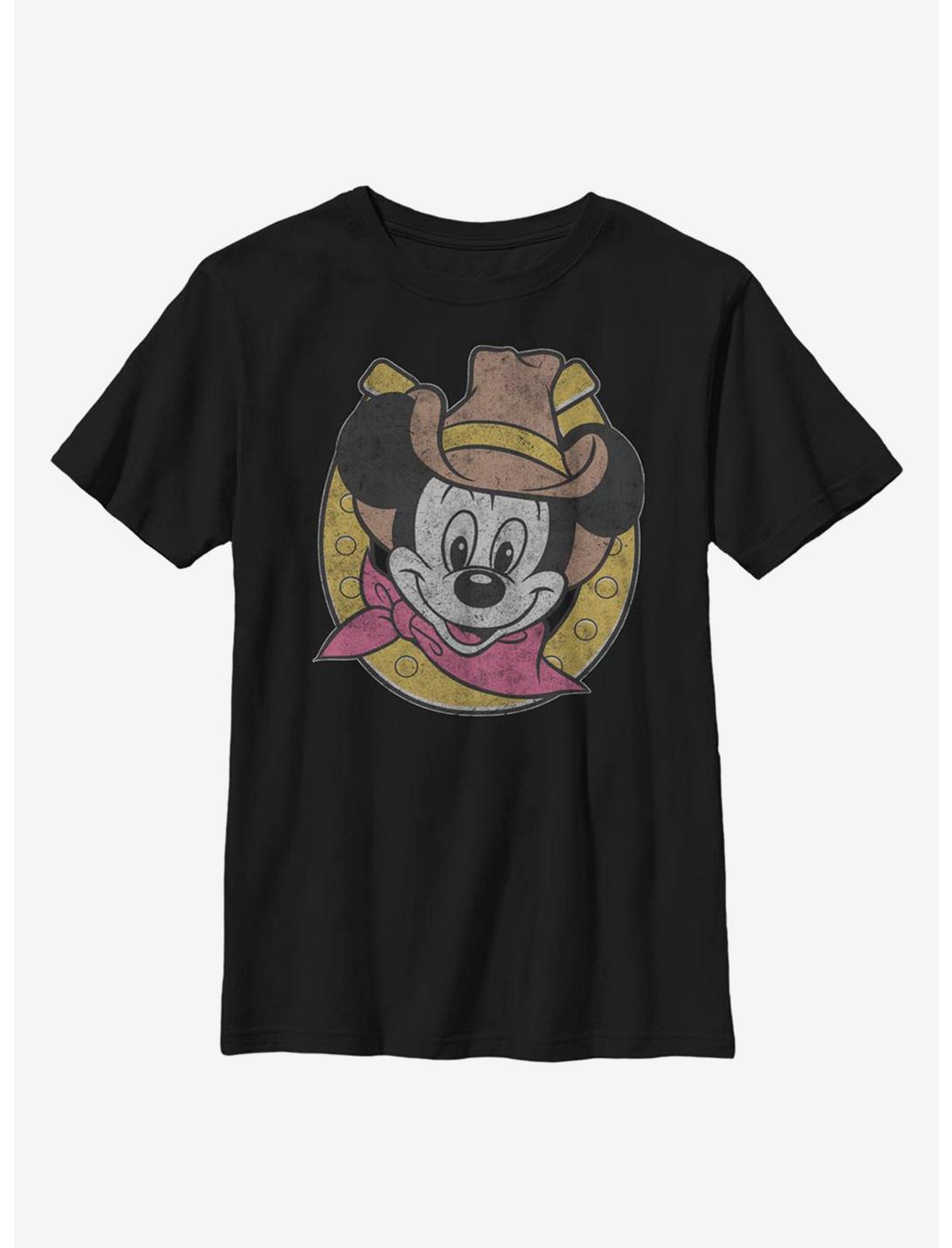 Disney Mickey Mouse Cowboy Mickey Youth T-Shirt, BLACK, hi-res