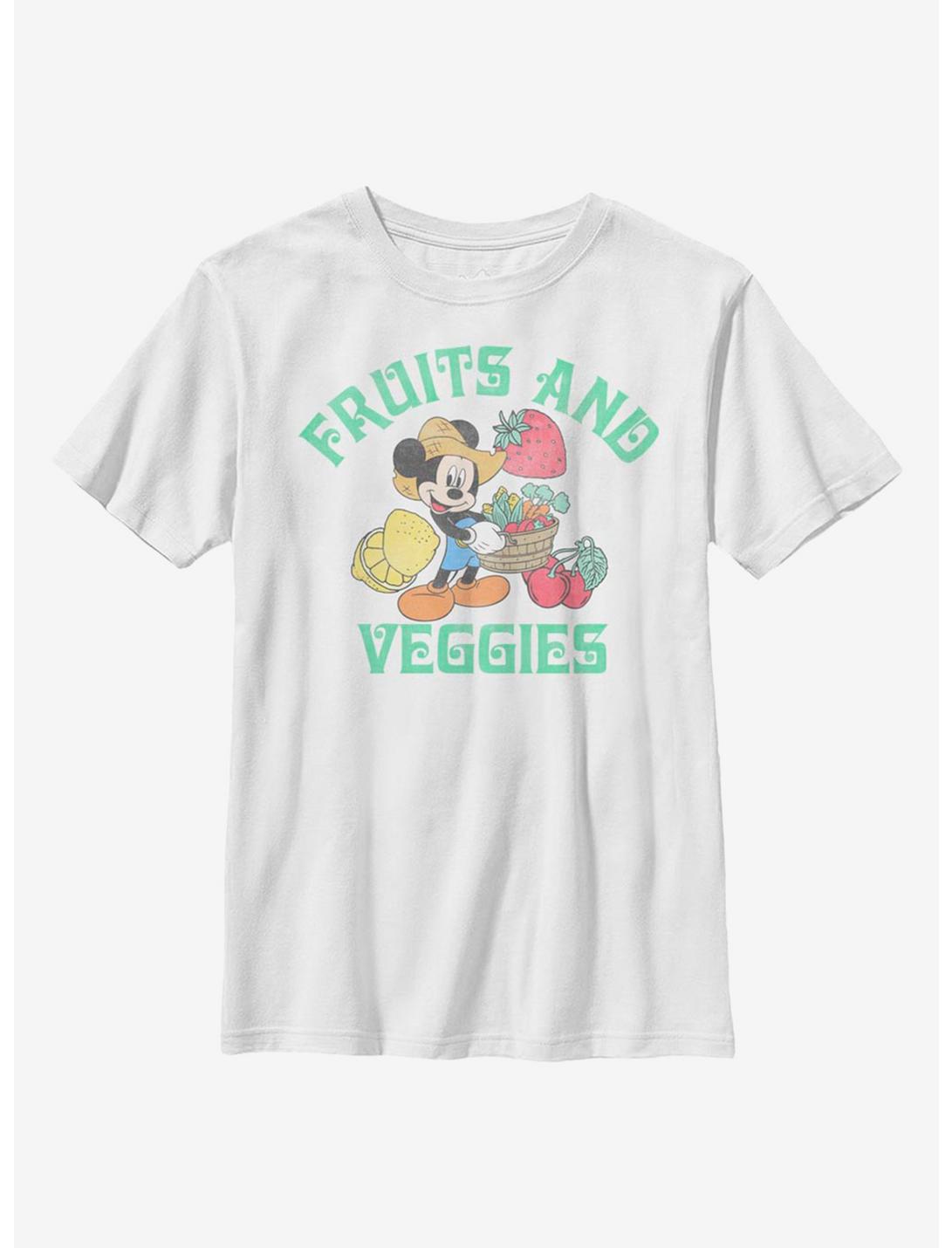 Disney Mickey Mouse Fruits And Veggies Youth T-Shirt, WHITE, hi-res