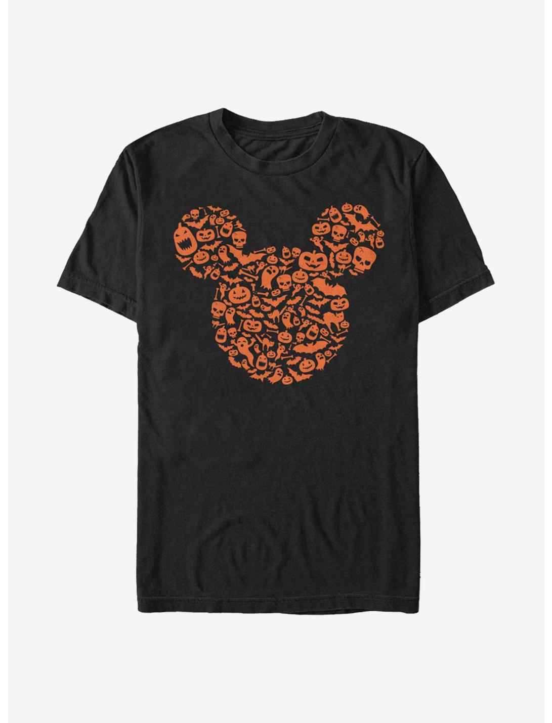 Disney Mickey Mouse Mouse Ears Halloween Icons T-Shirt, BLACK, hi-res