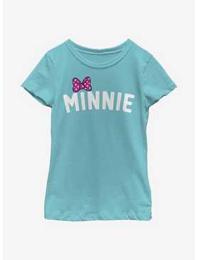 Disney Minnie Mouse Bow Chest Youth Girls T-Shirt, , hi-res