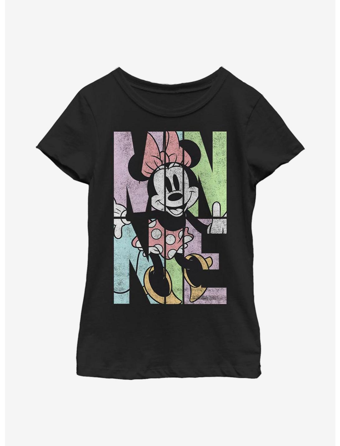 Disney Minnie Mouse Name Fill Youth Girls T-Shirt, BLACK, hi-res