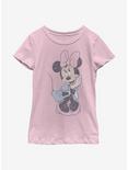 Disney Minnie Mouse Simple Minnie Sit Youth Girls T-Shirt, PINK, hi-res