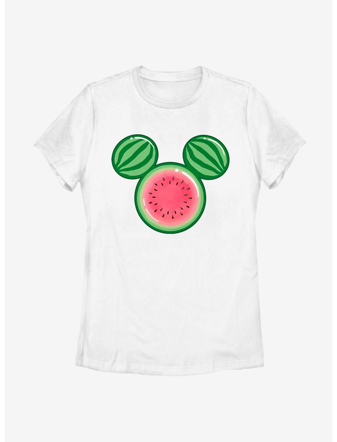 Disney Mickey Mouse Watermelon Ears Womens T-Shirt, WHITE, hi-res