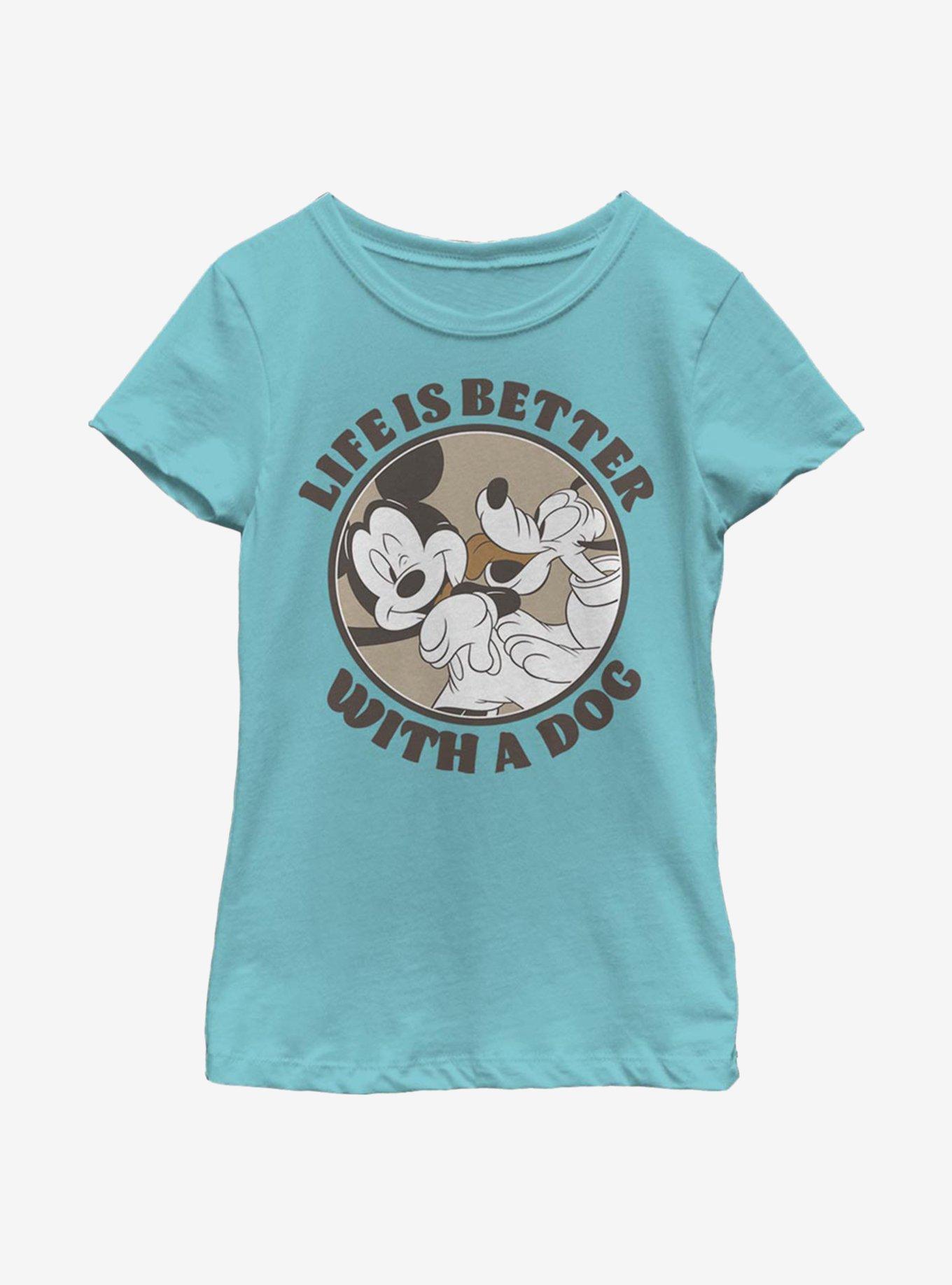 Disney Mickey Mouse Dog Life Youth Girls T-Shirt, TAHI BLUE, hi-res