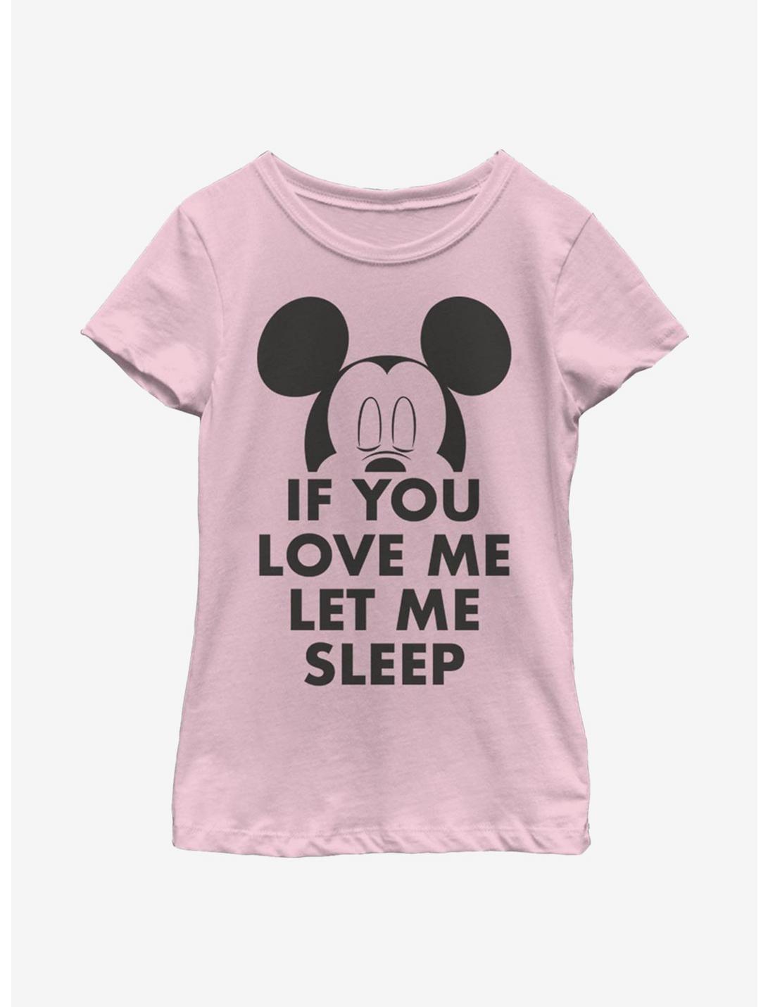 Disney Mickey Mouse Let Me Sleep Youth Girls T-Shirt, PINK, hi-res