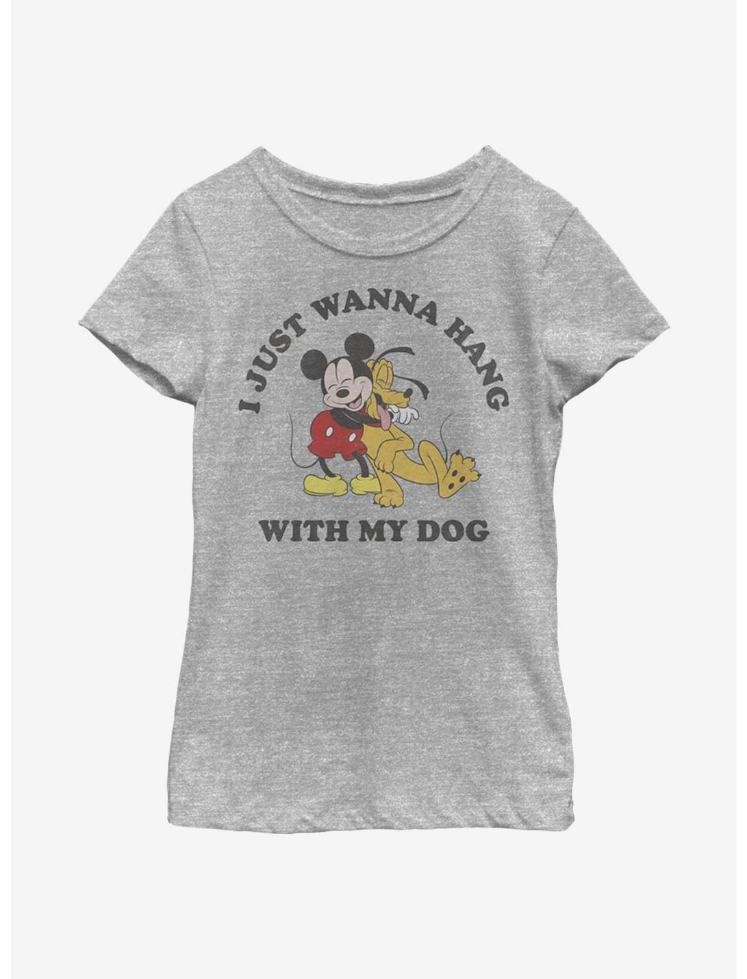 Disney Mickey Mouse Dog Lover Youth Girls T-Shirt, ATH HTR, hi-res