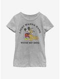 Disney Mickey Mouse Dog Lover Youth Girls T-Shirt, ATH HTR, hi-res