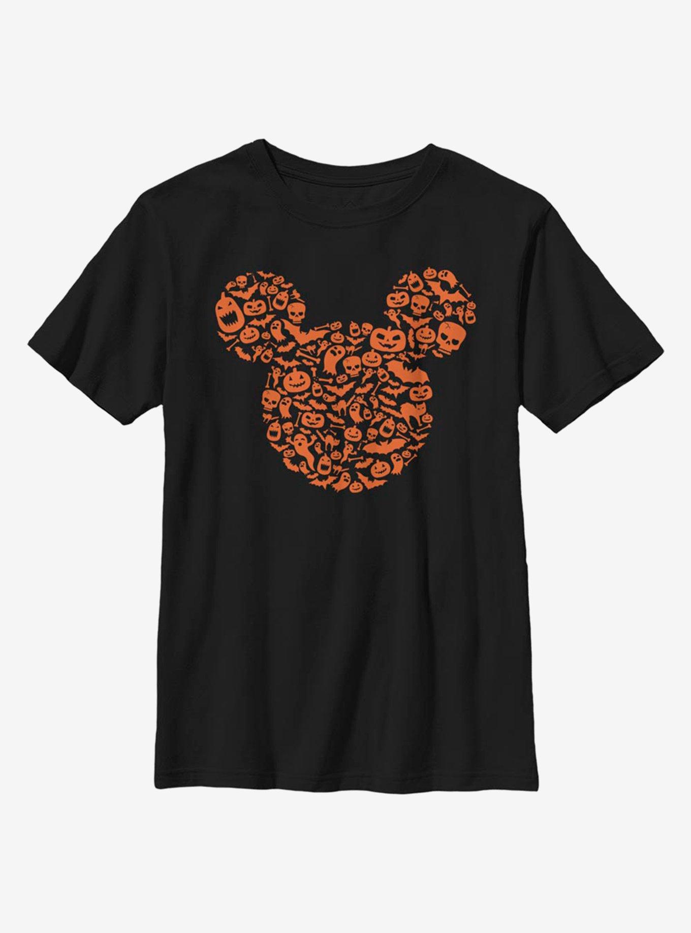 Disney Mickey Mouse Mouse Ears Halloween Icons Youth T-Shirt, , hi-res