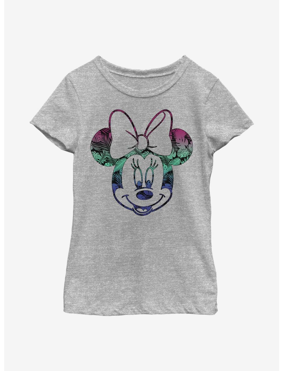 Disney Minnie Mouse Tropic Fill Minnie Youth Girls T-Shirt, ATH HTR, hi-res
