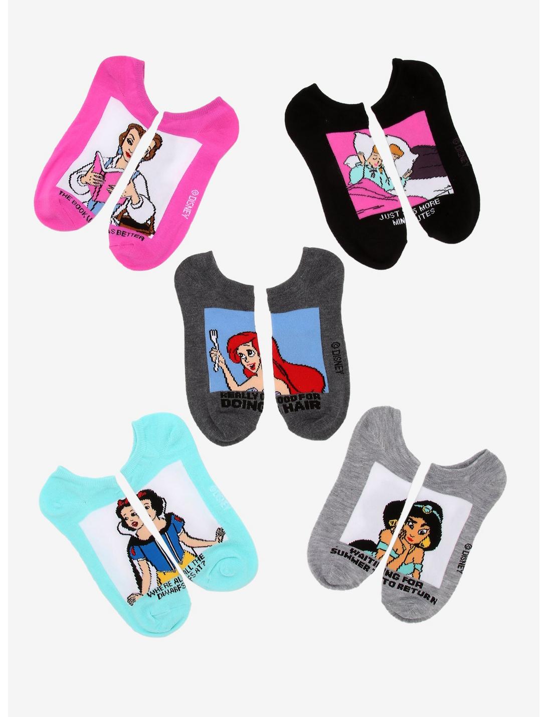 Disney Princesses Memes Ankle Sock Pack, , hi-res
