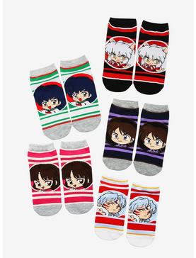 InuYasha Chibi Characters Ankle Sock Set - BoxLunch Exclusive, , hi-res