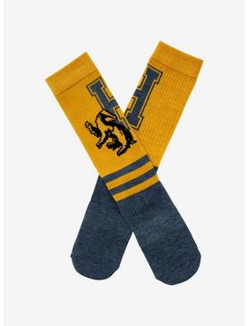 Plus Size Harry Potter Hufflepuff Collegiate Crew Socks - BoxLunch Exclusive, , hi-res