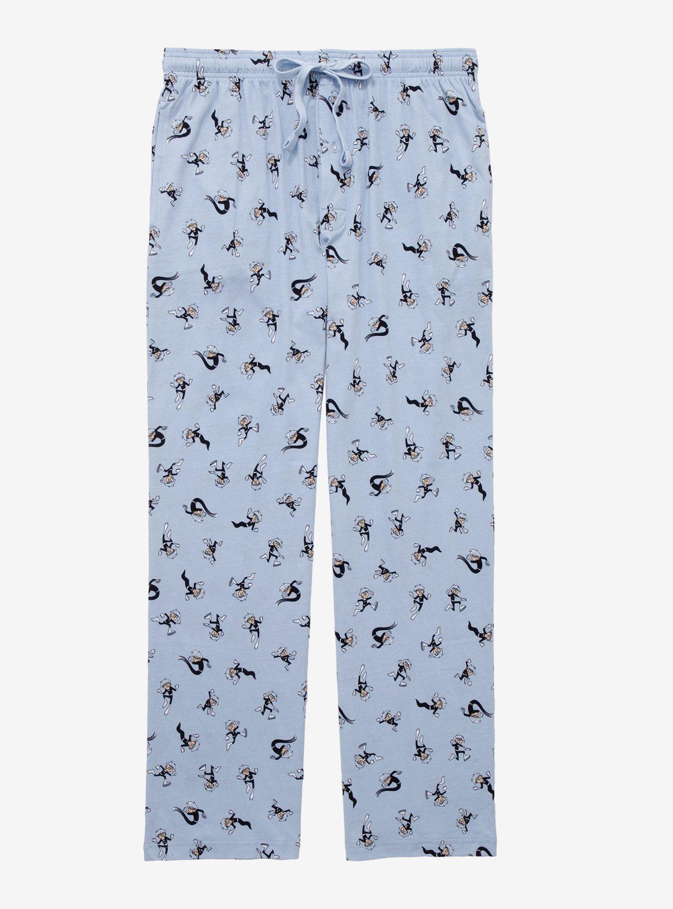 Danny Phantom Ghost Hunting Allover Print Sleep Pants - BoxLunch Exclusive, LIGHT BLUE, hi-res