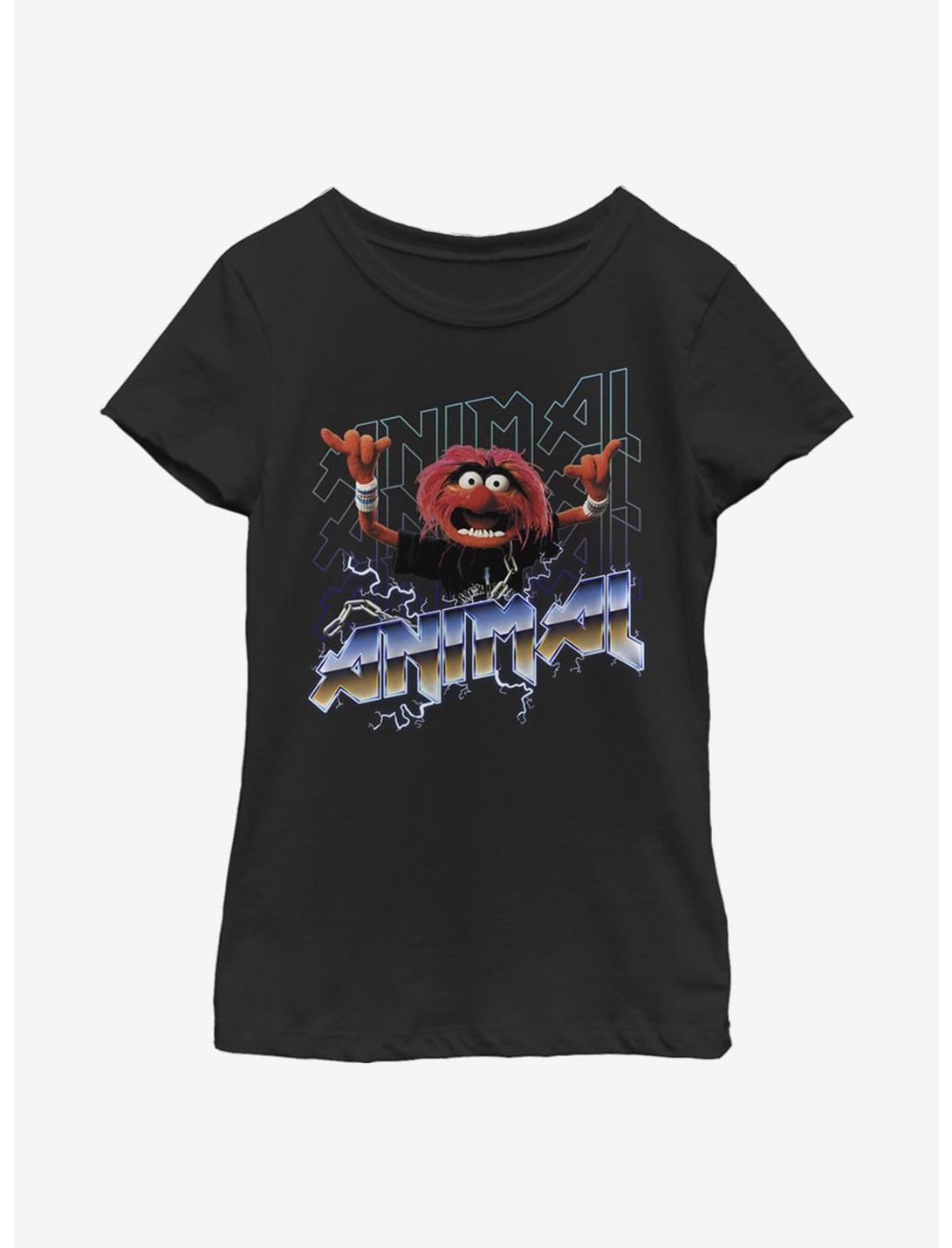 Disney The Muppets Animal Metal Youth Girls T-Shirt, BLACK, hi-res