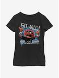 Disney The Muppets Animal Wild Youth Girls T-Shirt, BLACK, hi-res