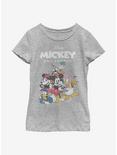 Disney Mickey Mouse Freinds Group Youth Girls T-Shirt, ATH HTR, hi-res