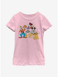 Disney Mickey Mouse Friendsgiving Youth Girls T-Shirt, PINK, hi-res