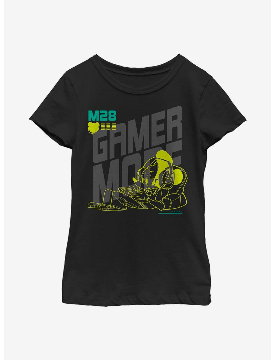 Disney Mickey Mouse Gamer Time Youth Girls T-Shirt, BLACK, hi-res