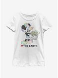 Disney Mickey Mouse Heart The Earth Youth Girls T-Shirt, WHITE, hi-res
