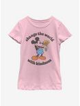 Disney Mickey Mouse Kindness Youth Girls T-Shirt, PINK, hi-res