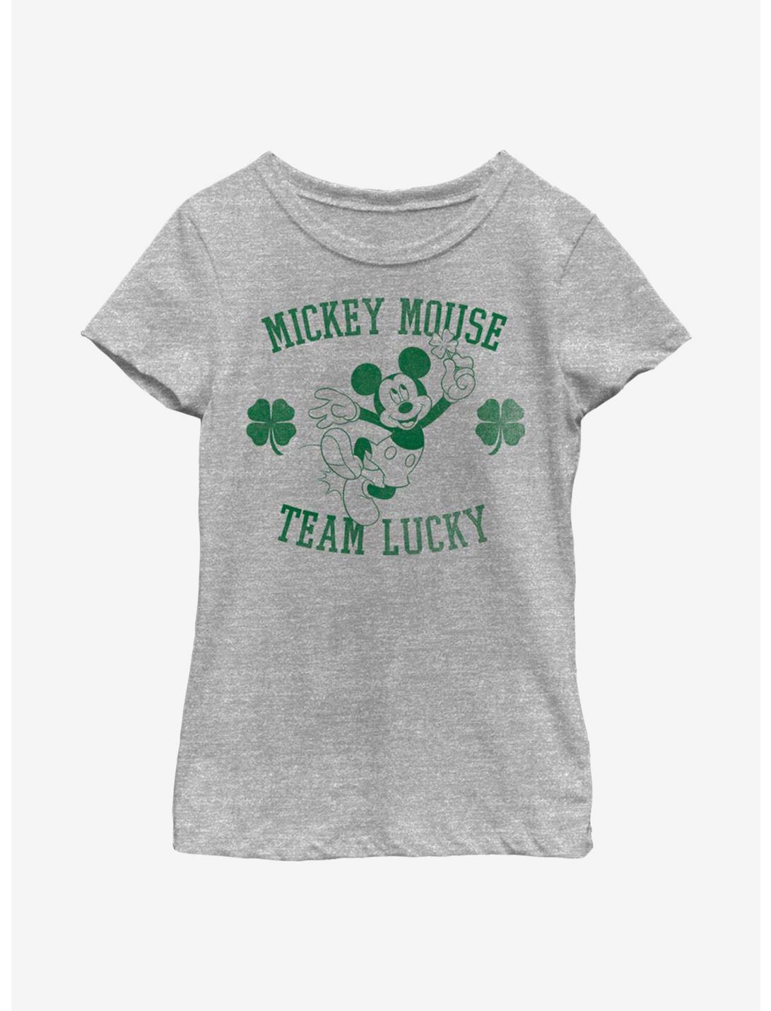 Disney Mickey Mouse Team Lucky Youth Girls T-Shirt, ATH HTR, hi-res
